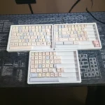 Full set of C Sugar Keycaps Set displaying vibrant, durable dye-sub PBT legends in a playful candy palette, offering a crisp, modern aesthetic.