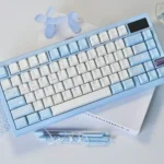 Premium retro Cgame 1989 keycap set, showcasing durable PBT material and crisp, fade-proof dye-sub legends from various angles with a clean, classic design.