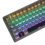 A unique Calendar PBT Keycaps set, shown from various angles, highlights its minimalist calendar design, crisp legends, and organized elegance.