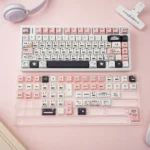 A collection of Calendar PBT Keycaps Set from different angles, showcasing the unique calendar theme, crisp legends, and minimalist design for organized collectors.