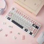 Close-up of Calendar PBT Keycap set showcasing its unique minimalist design and crisp legends, emphasizing organized elegance for a premium keyboard.