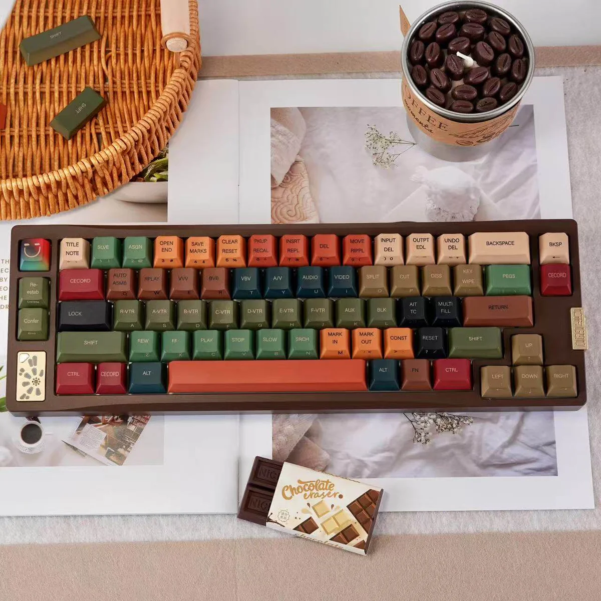 A sophisticated main shot of the Cecord 139-Key PBT Dye-Sublimated Keycap Set, showcasing its premium PBT material and crisp, durable legends.