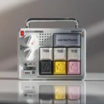 Close-up of a premium CNC Aluminum Celestial R4 Keycap, featuring an exquisite starry night sky design with cosmic hues, enhancing any mechanical keyboard.