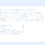 Confession Keycaps Set: Romantic pastel PBT dye-sublimated keycap set. Unique angle showcases soft hues, gentle minimalist design, and subtle romance.