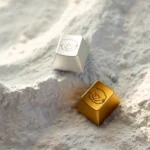 Close-up of a whimsical handcrafted aluminum alloy cute sheep artisan keycap, showcasing its vibrant metallic finish and intricate details from a unique design.