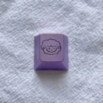 A whimsical handcrafted aluminum alloy cute sheep artisan keycap, showcasing its vibrant metallic design and detailed craftsmanship from multiple angles.