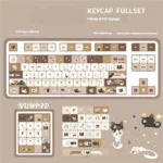 Explore the Suzume: Daijin & Sadaijin MAO Keycap Set, an exclusive Suzume design, meticulously handcrafted and presented from various charming angles.