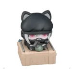 Close-up view of the handcrafted Delta Force Luna ESC artisan keycap, showcasing its intricate sci-fi resin details and dark, celestial futuristic tactical design.