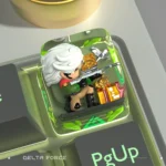 Premium handcrafted Delta Force Silver Wing ESC keycap, showcasing sleek silver, tactical-futuristic design with intricate aerodynamic detailing.