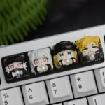 Delta Force: Stinger With Heart of Africa Keycap, unique resin artistry with intricate African motifs, shown from various angles. Military-inspired and handcrafted design.