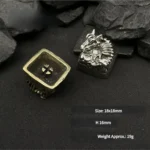 Explore multiple angles of the exquisite, handcrafted pure copper Dragon Keycap, revealing its intricate Chinese zodiac dragon sculpture and detailed design.