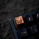 Handcrafted dragon artisan keycap. Multiple views highlight its lustrous, mythical sculpture and powerful ancient artistry.