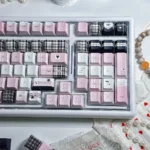Dreamscape PBT Keycaps Set from various angles, showcasing the serene ethereal pastel gradients of this durable PBT Cherry profile set. Experience tranquil.