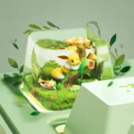 Adorable Eevee Pokemon artisan ESC keycap, an exclusive and vibrant desktop art piece. This premium Eevee keycap brings playful nostalgia.