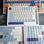 Egret Keycap Set: elegant egret design, tranquil nature art. Durable PBT with full dye-sublimation, revealed from a different angle.