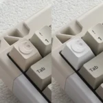 Close-up of a premium Precision CNC Moon ESC Keycap, highlighting its exquisite lunar design and sleek metallic finish for celestial keyboards.