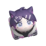 Exclusive Valorant Clove artisan resin keycap showcasing its mystical design from various artistic angles, highlighting intricated design.