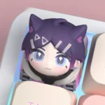 Exclusive Valorant Clove artisan resin keycap featuring its mystical design. Admire the intricate craftsmanship from every angle.