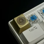 Close-up views of the Mystical Eye of Horus Keycaps, showcasing its intricate mystical eye motif and premium metalwork from multiple angles.