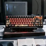 Fiery Abyss keycap set product gallery displays fiery amber hues and intricate Japanese Abyss, revealing the exclusive character art and durable.