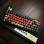 Fiery Abyss Keycap Set: Fiery Abyss PBT keycaps, Japanese Kanji, and the exclusive Abyss character, showcasing durable five-sided dye-sublimation.