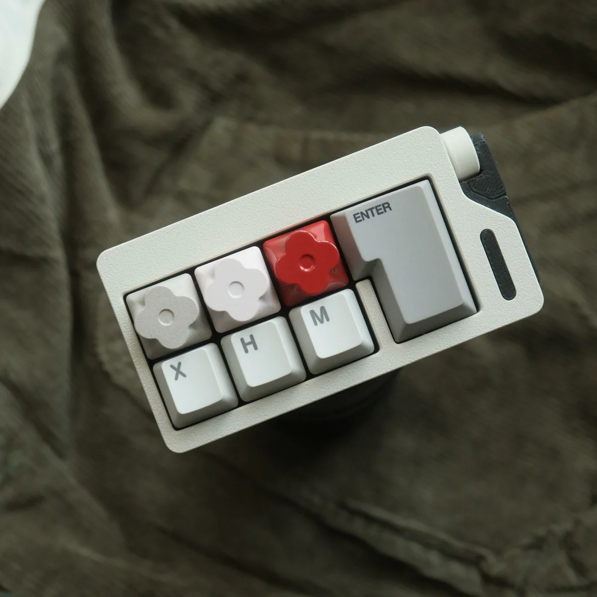 Floral Keycap gallery: multiple artistic angles reveal precision CNC aluminum craftsmanship and captivating, intricately etched delicate design.