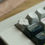 Subtle 'Plain Shadow (Linen)' Floral Keycap, crafted from CNC aluminum with delicate floral etchings, merging natural beauty and tactile design.