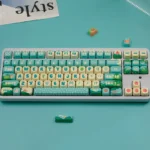 Enchanted Forest PBT MOA artisan keycap set, featuring a whimsical, vibrant forest landscape. This durable PBT keycap captures serene natural beauty.
