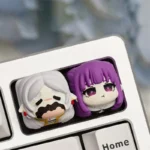 Artisan Fern resin ESC keycap, handcrafted with intricate anime character detail and vibrant resin artistry, a unique collector's piece.