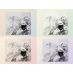 A close-up view of the Delta Force: Hackclaw Mouse Pad from a different angle, showcasing its exquisite traditional Chinese landscape art with ethereal design.