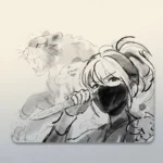 Delta Force: Hackclaw Mouse Pad showcasing ethereal cloud art. This unique traditional Chinese landscape design elevates your desk with artistic design.