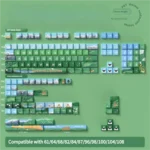 Heidi's Alpine Adventures PBT dye-sublimated 158-key full set, original height. Heartwarming Heidi and Grandpa designs capture serene Alpine beauty.