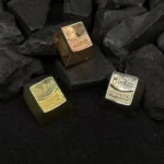 Gallery of resonant pure metallic Hi-Res Audio artisan keycaps, highlighting lustrous CNC details and premium finish from multiple angles for HIFI typing.