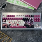Exclusive Kafka Honkai Star Rail PBT Dye-sub Keycap Set showcasing dark, elegant Kafka character art. Premium, mysterious keycaps for enthusiasts.