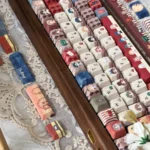 A detailed view of the exclusive Identity V Gothic Mystery PBT Cherry Keycap Set, showcasing intricate character art and dark gothic aesthetics from multiple angles.