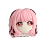 Close-up of the exclusive Infinity Nikki artisan resin ESC keycap, highlighting its whimsical game character design and vibrant, delicate details.