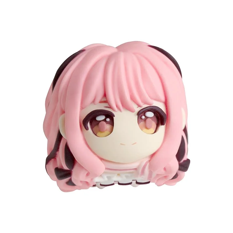 Close-up of the exclusive Infinity Nikki artisan resin ESC keycap, highlighting its whimsical game character design and vibrant, delicate details.