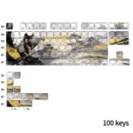 Jinxian Side-Engraved Backlit PBT Side-Lit Keycaps Set for 75-87 layout, featuring mythical Chinese artistry and luminous side legends with celestial appearance.