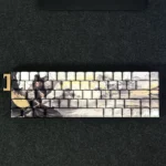 Captivating main image of Celestial Elegance Jinxian side-lit keycaps set, highlighting the unique side-engraved backlit PBT keycap set with mythical Chinese.