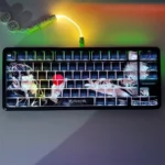Exclusive Jujutsu Kaisen Gojo & Geto side-printed PBT keycaps showcasing iconic anime art for a unique keyboard aesthetic.