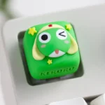 Vibrant Keroro Gunso anime resin keycaps for mechanical keyboards, showcasing beloved iconic characters in a playful, handcrafted style.