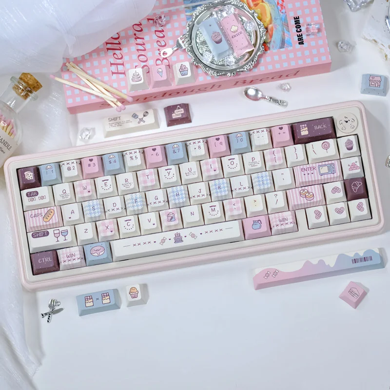 Deep Roast Academia PBT Dye-Sub Keycap Set. Warm hues and cream PBT keycaps, evoking a vintage coffee shop and academic library. Premium dye-sub legend.