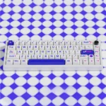 Iconic Klein Blue Keycaps Set featuring bold, large legends and a minimalist design. This main image highlights the premium quality and striking aesthetics.