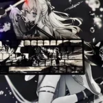 Close-up of premium Levi Ackerman PBT side-lit keycap set, showcasing the durable texture, subtle side-printed legends, and dark tactical aesthetic.