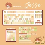 Playful Light Night Keycaps set: Jesse MOA PBT set. Romantic celestial designs from various angles, emphasizing the exclusive Light and Night Love tribute.