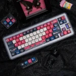 Exclusive Light Night Osborn character PBT keycap set from a product gallery, showcasing its vibrant anime-inspired romantic art and fine details. A unique design.