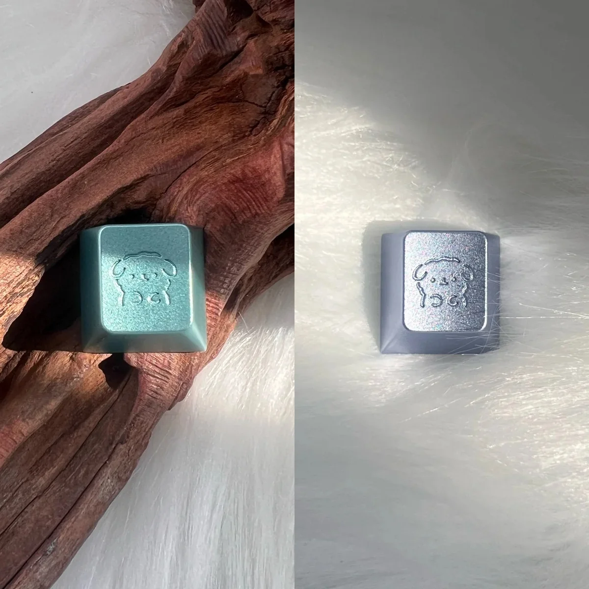 Precision CNC Maltese Dog Keycap, showcasing elegant minimalist line-art of a serene Maltese, a modern artistic Esc key.