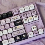 Star Weaver Witch MOA PBT Keycaps set views, featuring unique mystical celestial and witchy fantasy art for keyboard customization.