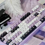 Star Weaver Witch MOA PBT keycaps enchanting set, showcasing unique celestial and witchy fantasy designs from multiple angles for mystical keyboard aesthetics.