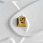 Artistic side view of the Serene Moon Rabbit Keycap, an ESC R4 key meticulously crafted from Precision CNC Aluminum with intricate lunar details.